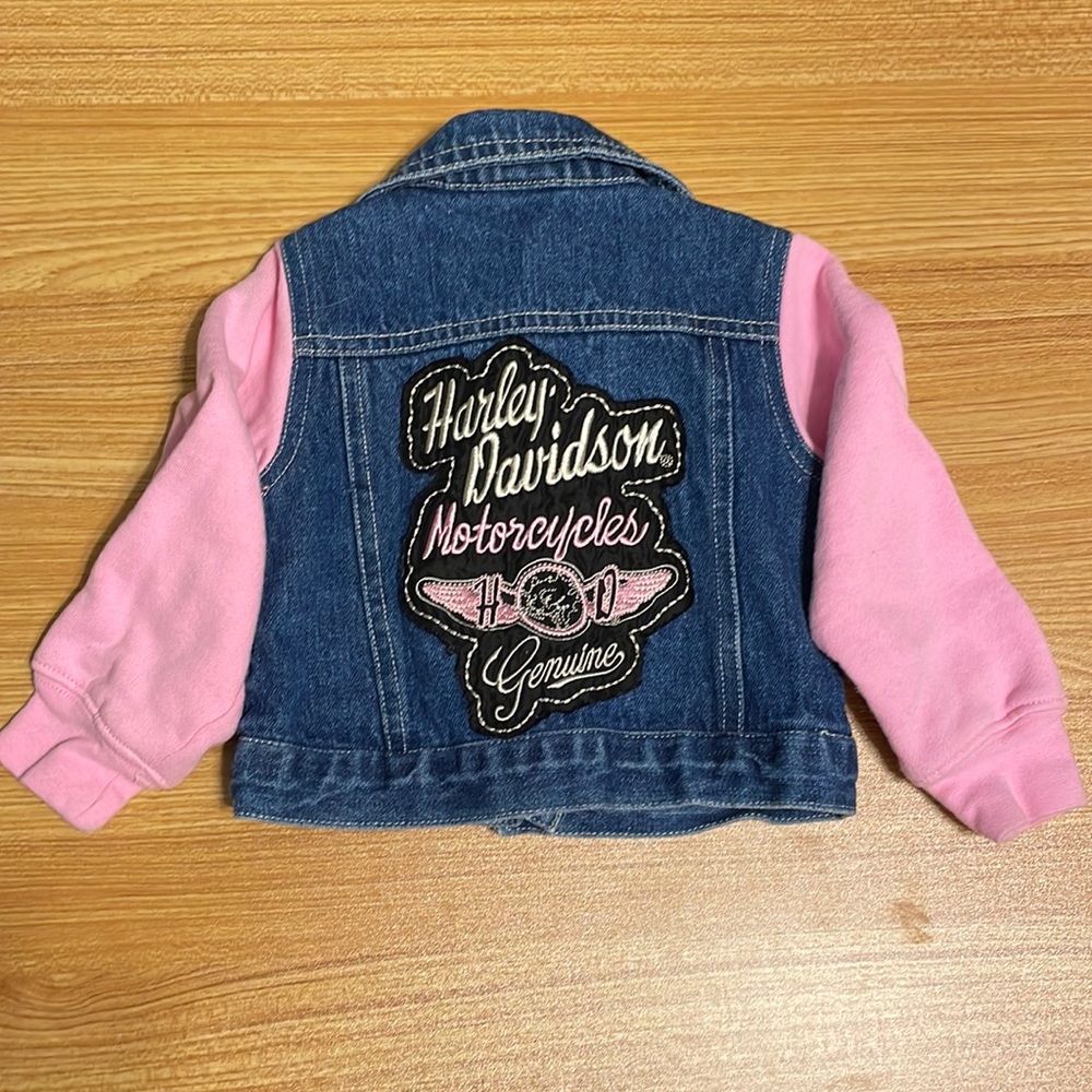 Girls pink and jean HARLEY DAVIDSON 2t jacket